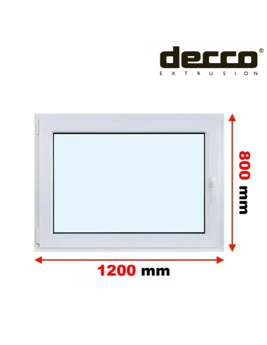 Kunststofffenster PVC Fenster 120x80 cm DREH/KIPP Decco EkoSun 6