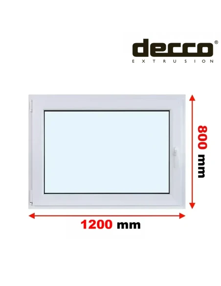 Kunststofffenster PVC Fenster 120x80 cm DREH/KIPP Decco EkoSun 6