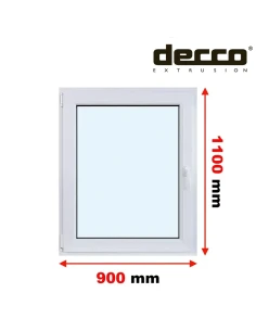 Kunststofffenster PVC Fenster 90x110 cm DREH/KIPP Decco EkoSun 6