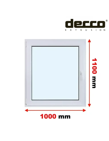 Kunststofffenster PVC Fenster 100x110 cm DREH/KIPP Decco EkoSun 6