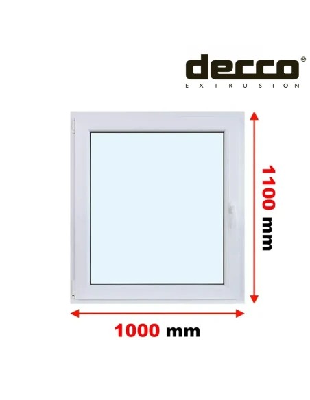 Kunststofffenster PVC Fenster 100x110 cm DREH/KIPP Decco EkoSun 6