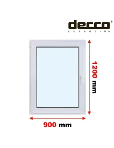 Kunststofffenster PVC Fenster 90x120 cm DREH/KIPP Decco EkoSun 6