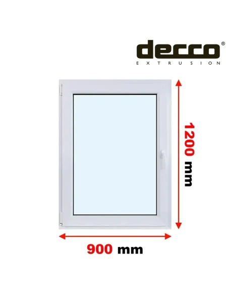 Kunststofffenster PVC Fenster 90x120 cm DREH/KIPP Decco EkoSun 6