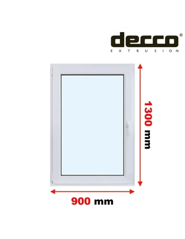 Kunststofffenster PVC Fenster 90x130 cm DREH/KIPP Decco EkoSun 6