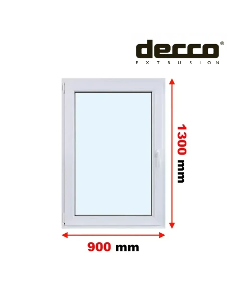 Kunststofffenster PVC Fenster 90x130 cm DREH/KIPP Decco EkoSun 6