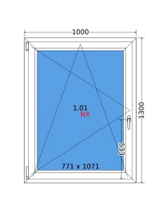 Kunststofffenster PVC Fenster 100x130 cm DREH/KIPP Decco EkoSun 6 2