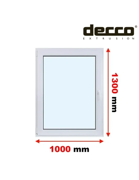 Kunststofffenster PVC Fenster 100x130 cm DREH/KIPP Decco EkoSun 6