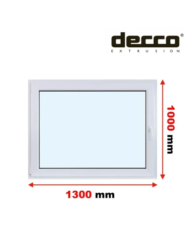 Kunststofffenster PVC Fenster 130x100 cm DREH/KIPP Decco EkoSun 6