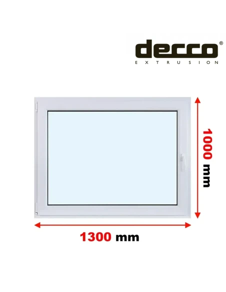 Kunststofffenster PVC Fenster 130x100 cm DREH/KIPP Decco EkoSun 6