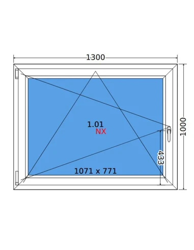 Kunststofffenster PVC Fenster 130x100 cm DREH/KIPP Decco EkoSun 6