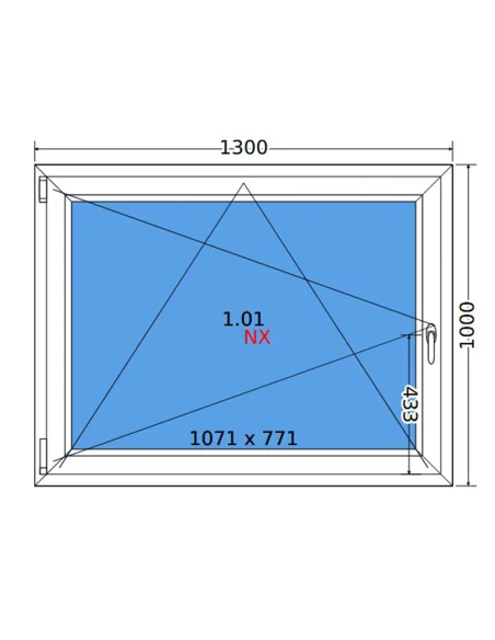 Kunststofffenster PVC Fenster 130x100 cm DREH/KIPP Decco EkoSun 6