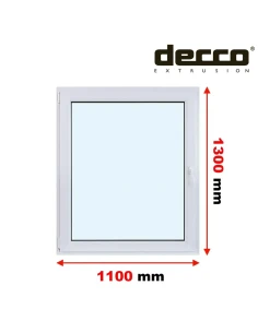 Kunststofffenster PVC Fenster 110x130 cm DREH/KIPP Decco EkoSun 6
