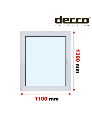 Kunststofffenster PVC Fenster 110x130 cm DREH/KIPP Decco EkoSun 6
