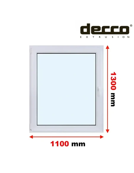 Kunststofffenster PVC Fenster 110x130 cm DREH/KIPP Decco EkoSun 6