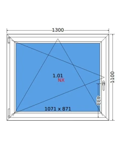 Kunststofffenster PVC Fenster 130x110 cm DREH/KIPP Decco EkoSun 6 2