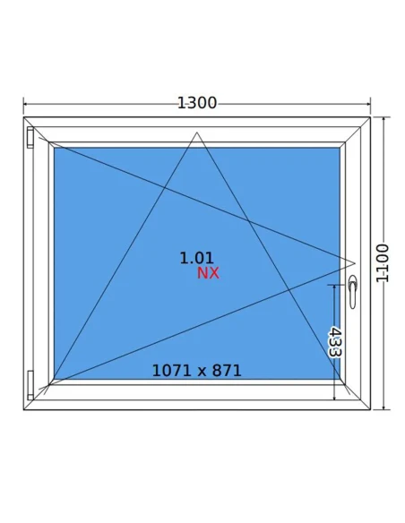 Kunststofffenster PVC Fenster 130x110 cm DREH/KIPP Decco EkoSun 6