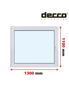 Kunststofffenster PVC Fenster 130x110 cm DREH/KIPP Decco EkoSun 6