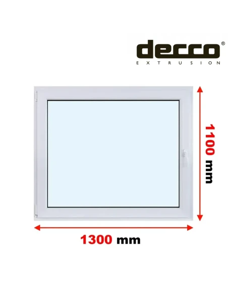 Kunststofffenster PVC Fenster 130x110 cm DREH/KIPP Decco EkoSun 6