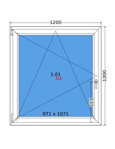 Kunststofffenster PVC Fenster 120x130 cm DREH/KIPP Decco EkoSun 6 2