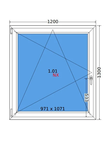 Kunststofffenster PVC Fenster 120x130 cm DREH/KIPP Decco EkoSun 6