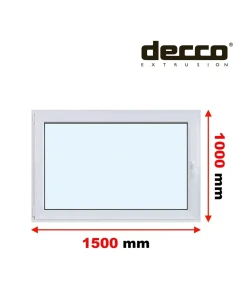 Kunststofffenster PVC Fenster 150x100 cm DREH/KIPP Decco EkoSun 6