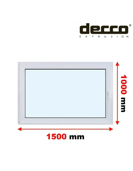 Kunststofffenster PVC Fenster 150x100 cm DREH/KIPP Decco EkoSun 6