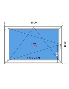 Kunststofffenster PVC Fenster 150x100 cm DREH/KIPP Decco EkoSun 6 2