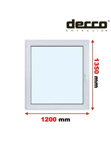 Kunststofffenster PVC Fenster 120x135 cm DREH/KIPP Decco EkoSun 6
