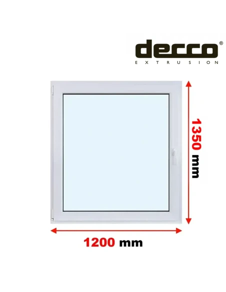 Kunststofffenster PVC Fenster 120x135 cm DREH/KIPP Decco EkoSun 6