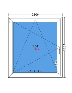 Kunststofffenster PVC Fenster 120x135 cm DREH/KIPP Decco EkoSun 6 2