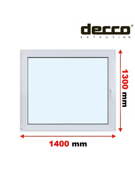 Kunststofffenster PVC Fenster 140x130 cm DREH/KIPP Decco EkoSun 6
