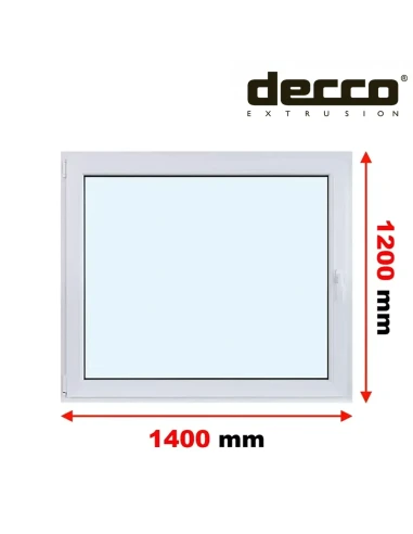 Kunststofffenster PVC Fenster 140x120 cm DREH/KIPP Decco EkoSun 6