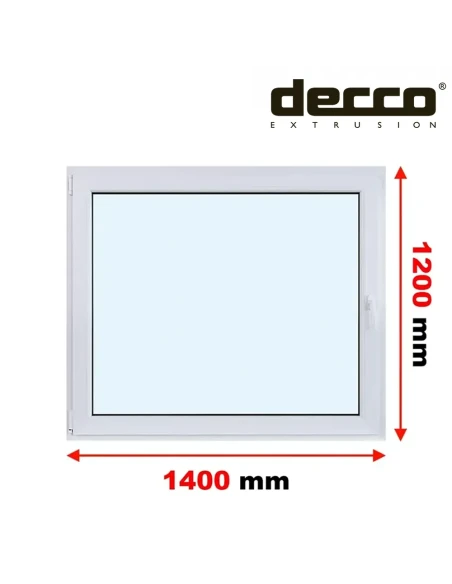 Kunststofffenster PVC Fenster 140x120 cm DREH/KIPP Decco EkoSun 6