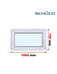 Kunststofffenster PVC Fenster 100 x 70 cm Dreh-Kipp Schüco LivIng 82