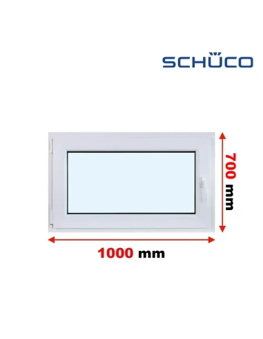 Kunststofffenster PVC Fenster 100 x 70 cm Dreh-Kipp Schüco LivIng 82