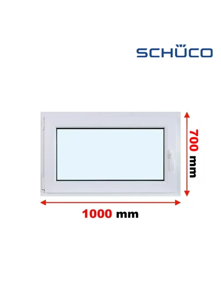 Kunststofffenster PVC Fenster 100 x 70 cm Dreh-Kipp Schüco LivIng 82