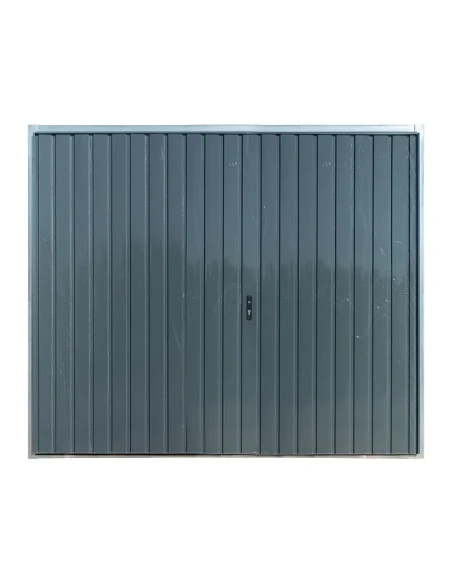 Zweiflügeliges Garagentor aus Stahl 260x210 cm - anthrazit, isoliert