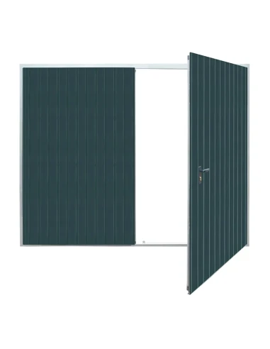 Zweiflügeliges Garagentor aus Stahl 200x200 cm - anthrazit, isoliert