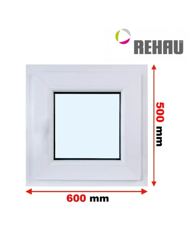 Kunststofffenster PVC Fenster 60 x 50 cm DREH/KIPP Rehau Synego
