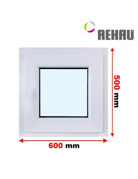 Kunststofffenster PVC Fenster 60 x 50 cm DREH/KIPP Rehau Synego