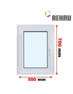 Kunststofffenster PVC Fenster 50 x 70 cm DREH/KIPP Rehau Synego