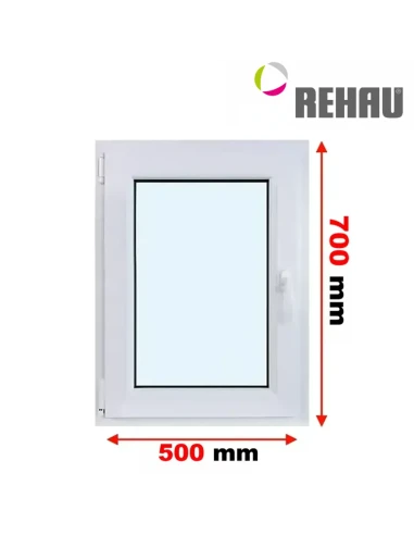 Kunststofffenster PVC Fenster 50 x 70 cm DREH/KIPP Rehau Synego