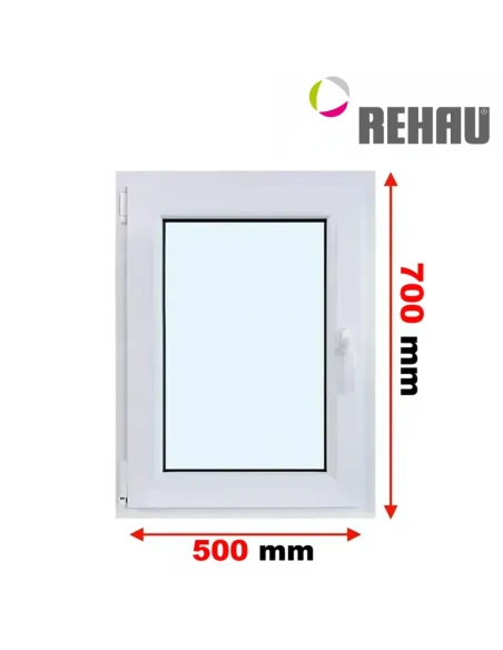 Kunststofffenster PVC Fenster 50 x 70 cm DREH/KIPP Rehau Synego