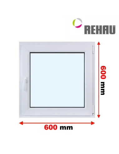 Kunststofffenster PVC Fenster 60 x 60 cm DREH/KIPP Rehau Synego