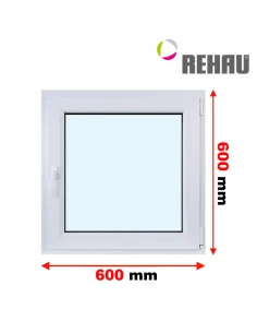 Kunststofffenster PVC Fenster 60 x 80 cm DREH/KIPP Rehau Synego