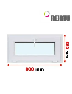 Kunststofffenster PVC Fenster 80 x 55 cm KIPP Rehau Synego