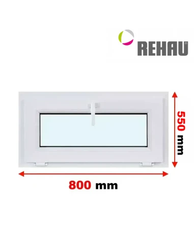Kunststofffenster PVC Fenster 80 x 55 cm KIPP Rehau Synego