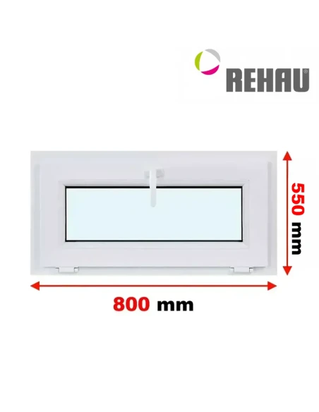Kunststofffenster PVC Fenster 80 x 55 cm KIPP Rehau Synego
