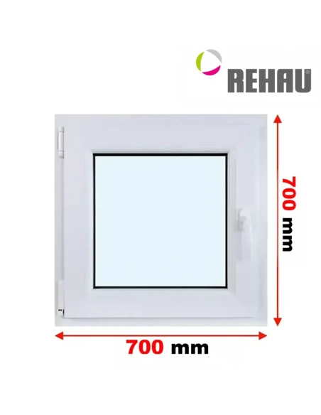 Kunststofffenster PVC Fenster 70 x 70 cm DREH/KIPP Rehau Synego