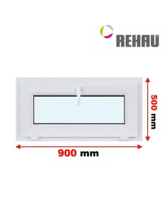 Kunststofffenster PVC Fenster 90 x 50 cm KIPP Rehau Synego